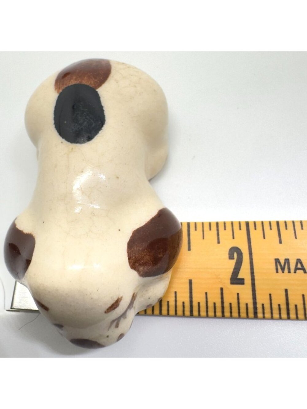 Vtg Rio Hondo Pottery 40s-50s Hand-Painted Sleeping Puppy Glasses Holder 2.75" - Picture 3 of 8